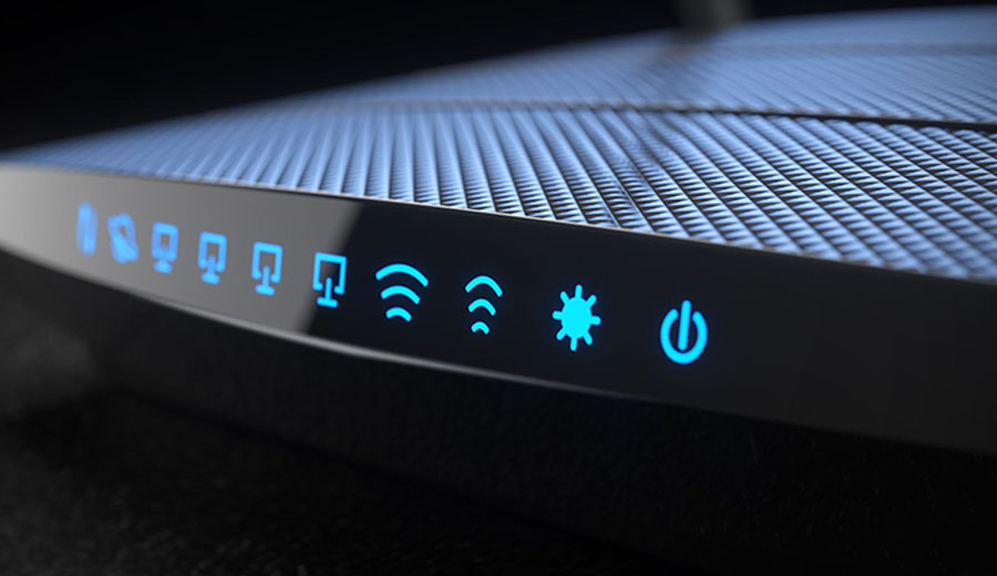 The Internet router indicators